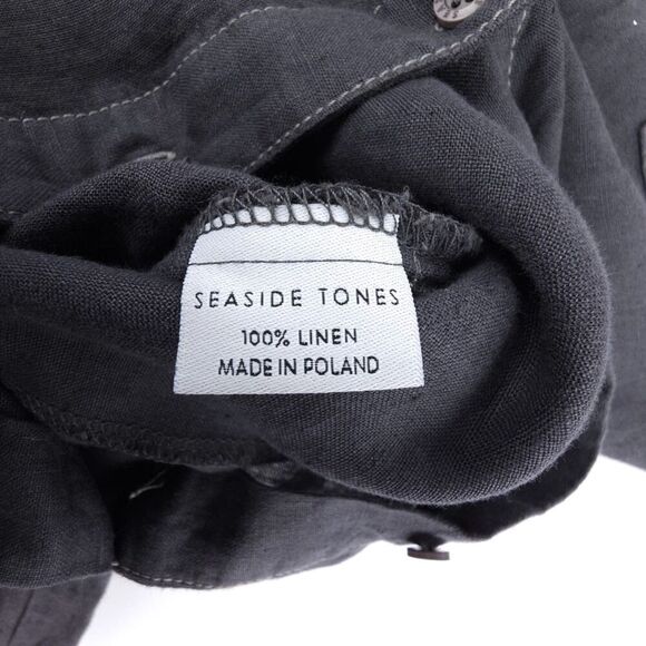 NEW Seaside Tones 100% Linen Boilersuit Coverall Jumpsuit Minimal Workwear Gray - Picture 9 of 9